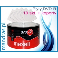 Płyty DVD-R MAXELL [10szt.+koperty]