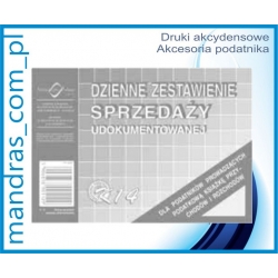 DZIENNE ZESTAWIENIE SPRZEDAŻY udokumentowanej K14 A6 [dr19]