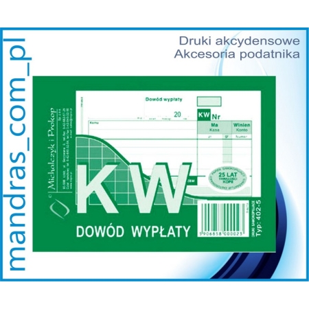 KW DOWÓD WYPŁATY 402-5 A6 [dr20]