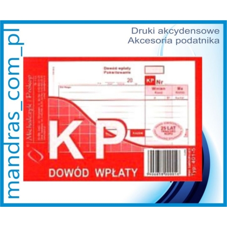 KP DOWÓD WPŁATY 401-5 A6 [dr21]