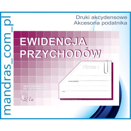 EWIDENCJA PRZYCHODÓW R1h A5 [dr9]