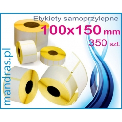 Etykiety samoprzylepne TERMICZNE rolka 100x150mm [350szt.]