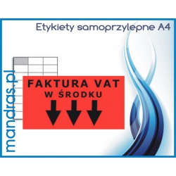 Etykiety samoprzylepne arkusz A4 FAKTURA [1200szt.]