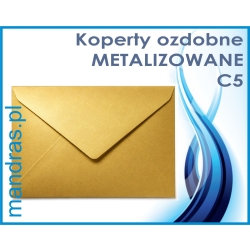 Koperty ozdobne C5 ZŁOTE metalizowane [10szt.]