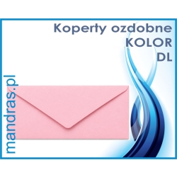 Koperty ozdobne DL różowe [10szt.]