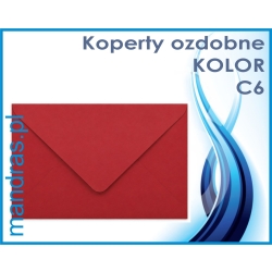 Koperty ozdobne C6 czerwone [10szt.]