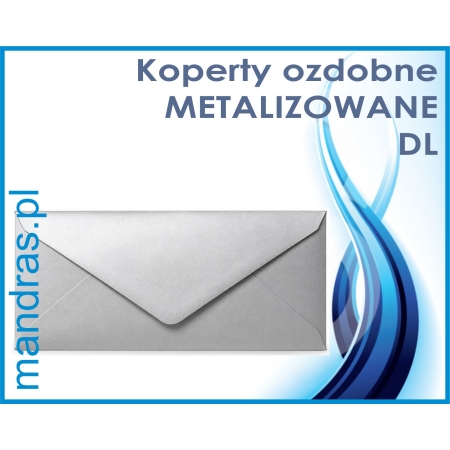Koperty ozdobne DL SREBRNE metalizowane [10szt.]
