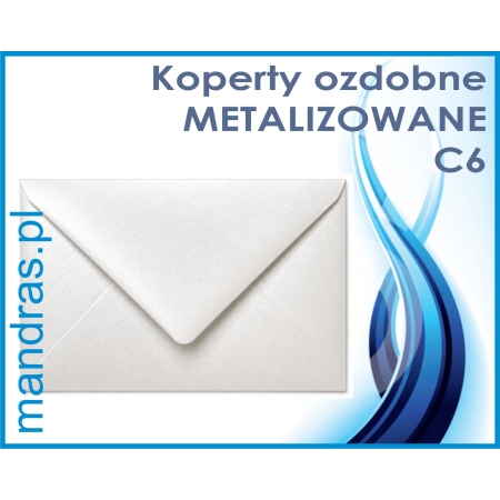 Koperty ozdobne C6 PERŁOWE metalizowane [10szt.]