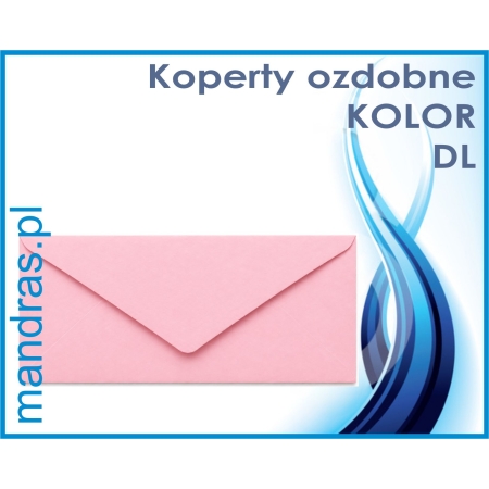 Koperty ozdobne DL różowe [10szt.]