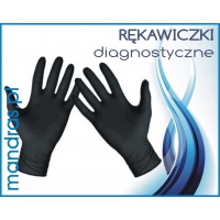Rękawiczki diagnostyczne NITRYLOWE czarne [100szt.]