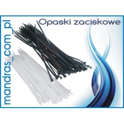 Opaski zaciskowe plastikowe 200mm/2,5mm [100szt.]