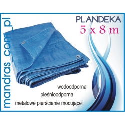 Plandeka niebieska 5x8m