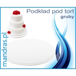 Podkład pod tort GRUBY biały 30cm