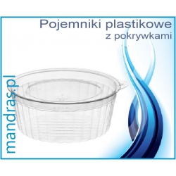 Pojemniki plastikowe 150ml + pokrywki [50szt.]