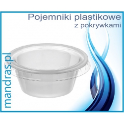 Pojemniki plastikowe 50ml + pokrywki [100szt.]