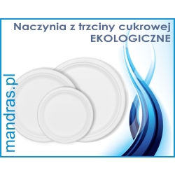 Talerze okrągłe D TRZCINA EKO 23cm [50szt.]