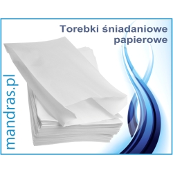 Torebki śniadaniowe PAPIEROWE białe 18x6x34cm [100szt.]