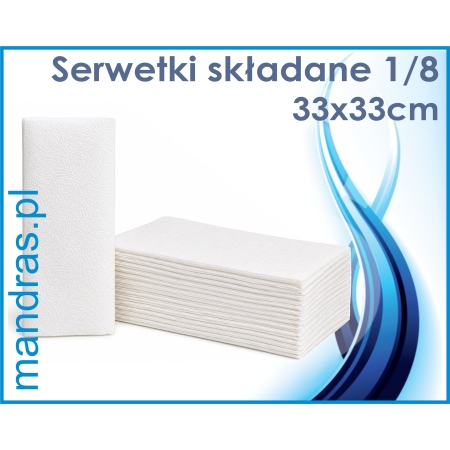 Serwetki składane białe 1/8 33x33cm [400szt.]