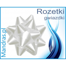 Rozetki GWIAZDKI białe [20szt.]