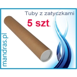 GILZA kartonowa TUBA 75cm + zatyczki [5szt.]