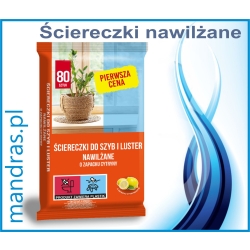 Ściereczki NAWILŻANE do szyb [80szt.]