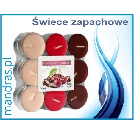 Świece zapachowe - czekolada i wiśnia [18szt.]