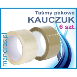 Taśma pakowa KAUCZUK 48mmx66m [6szt.]