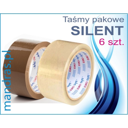 Taśma pakowa SILENT 48mmx60m [6szt.]