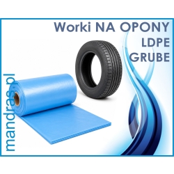 Worki NA OPONY LDPE GRUBE niebieskie [10szt.]