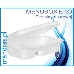 Pojemniki MENUBOX TRZCINA EKO MAŁE "2K" [50szt.]