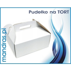 Pudełko fasonowe na tort 30x30x25cm białe [1szt.]
