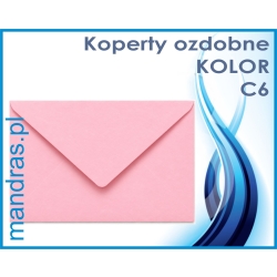 Koperty ozdobne C6 różowe [10szt.]
