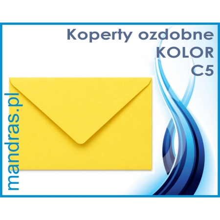 Koperty ozdobne C5 żółte [10szt.]